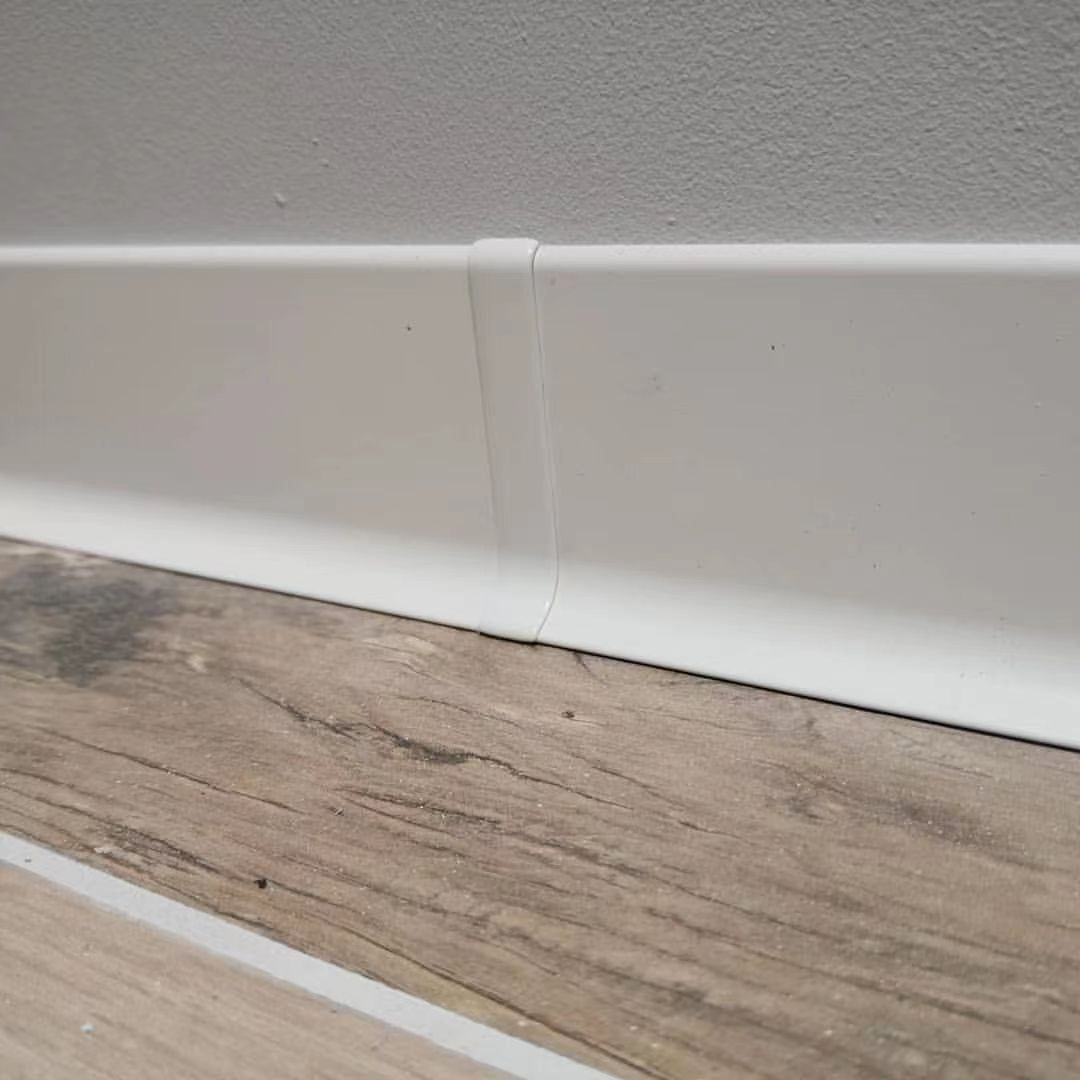 metal white skirting board